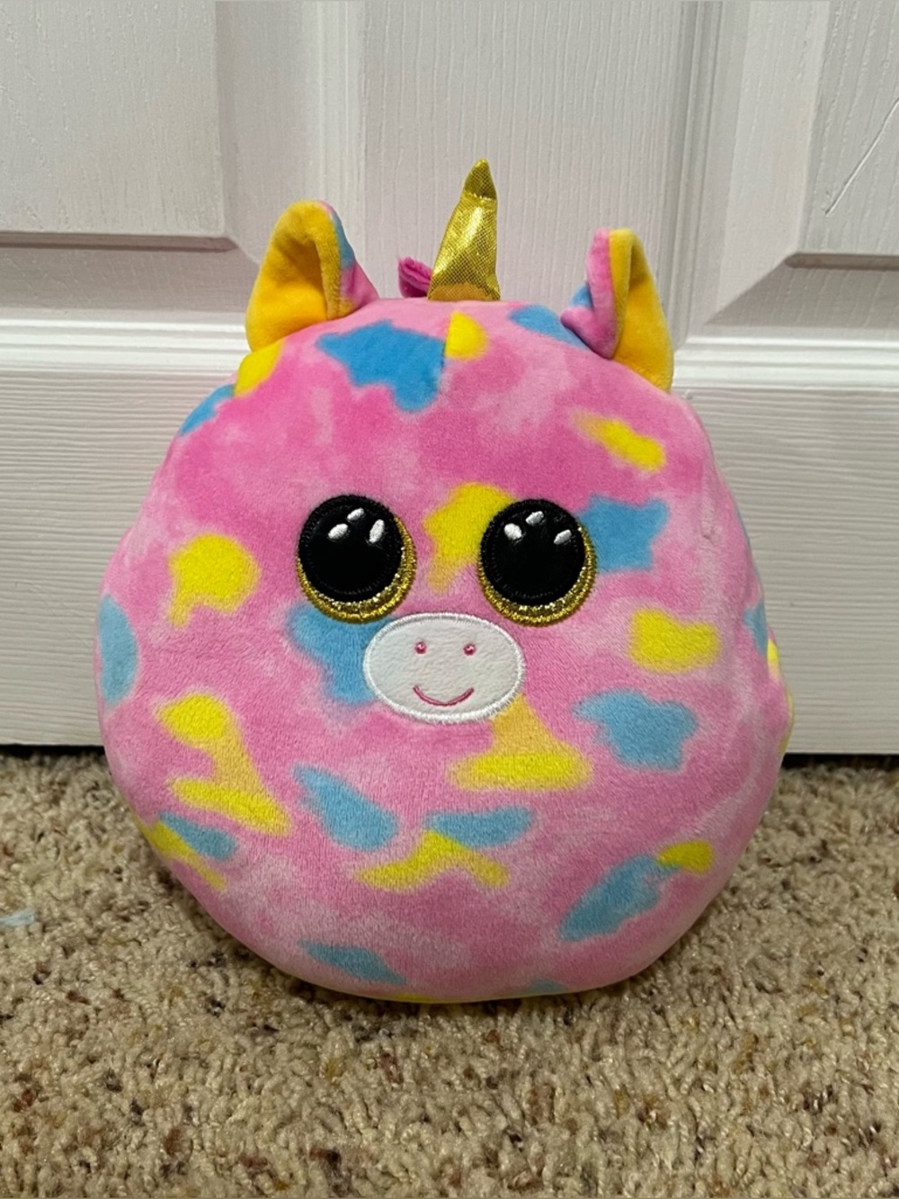 🖤 FREE 🖤 Ty Fantasia - Plush Unicorn Cushion Toy - Pink Multicolor